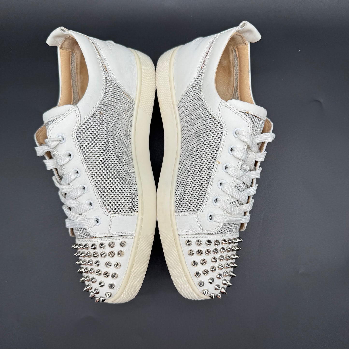 Louboutin Junior Spike - Blanc Argent C723