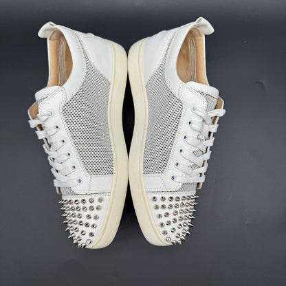 Louboutin Junior Spike - Blanc Argent C723