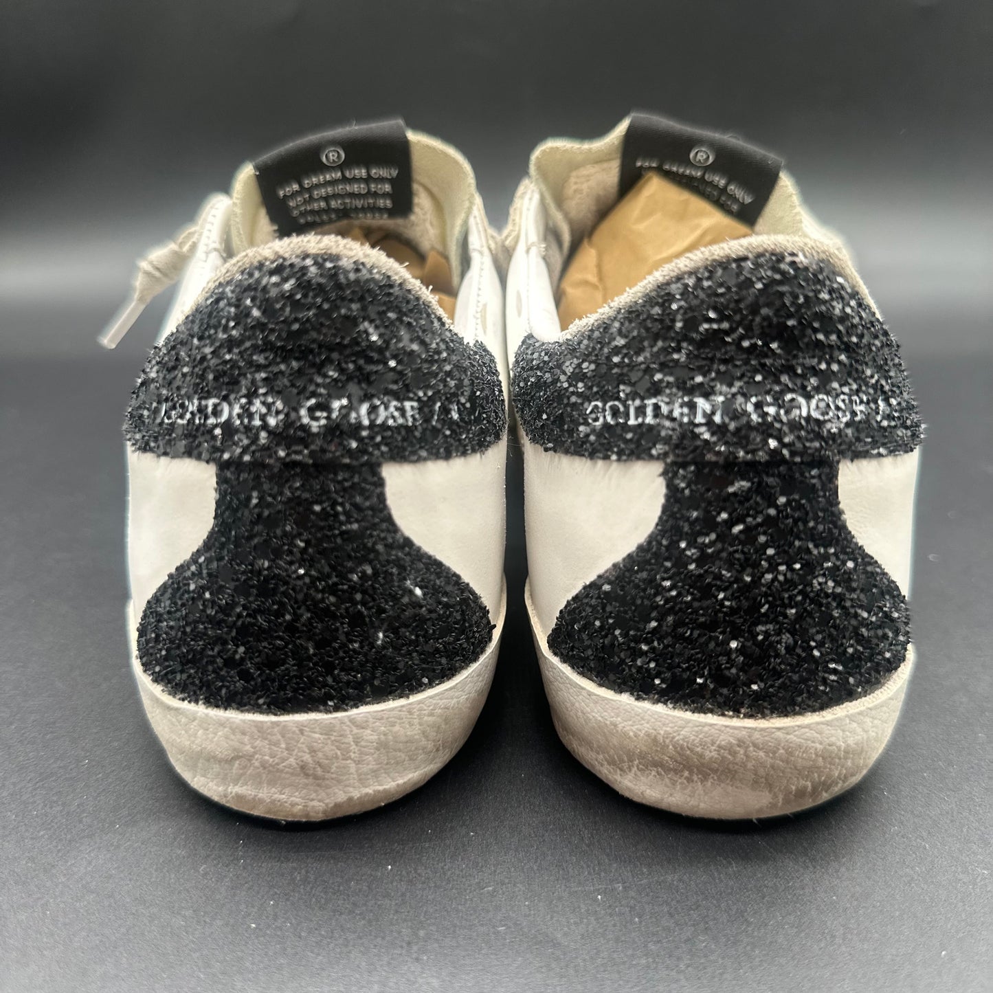 Golden Goose Superstar - Blanc Noir Or Paillettes P434