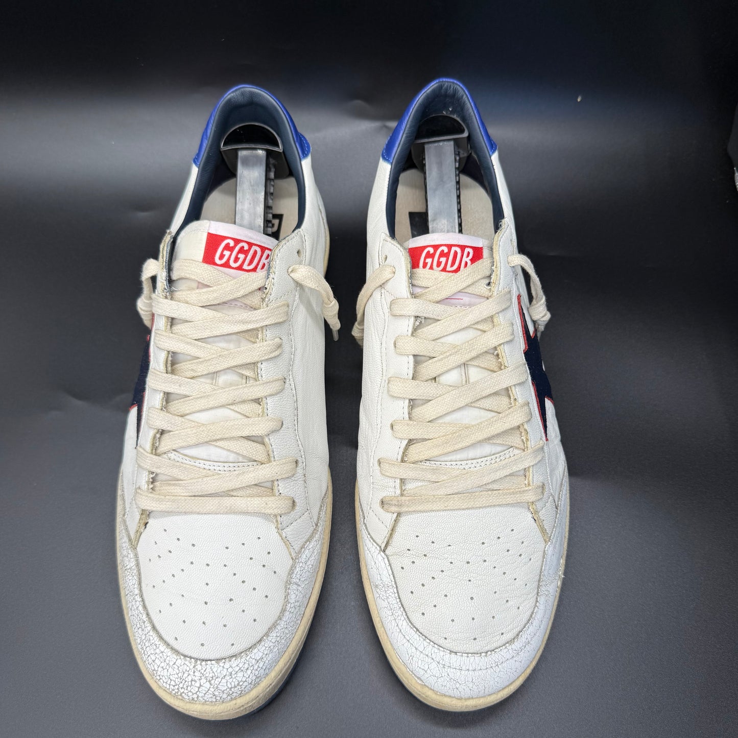 Golden Goose BallStar - Blanc/Bleu marine ◾️