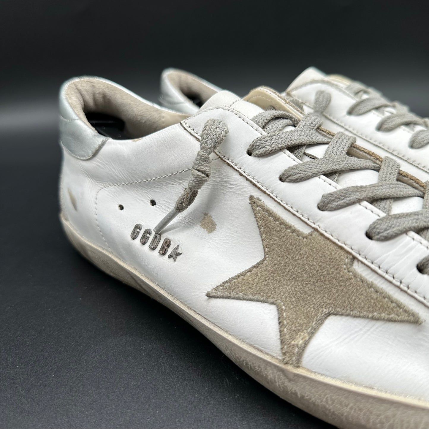 Golden Goose Superstar - Blanc Beige Argent C1268