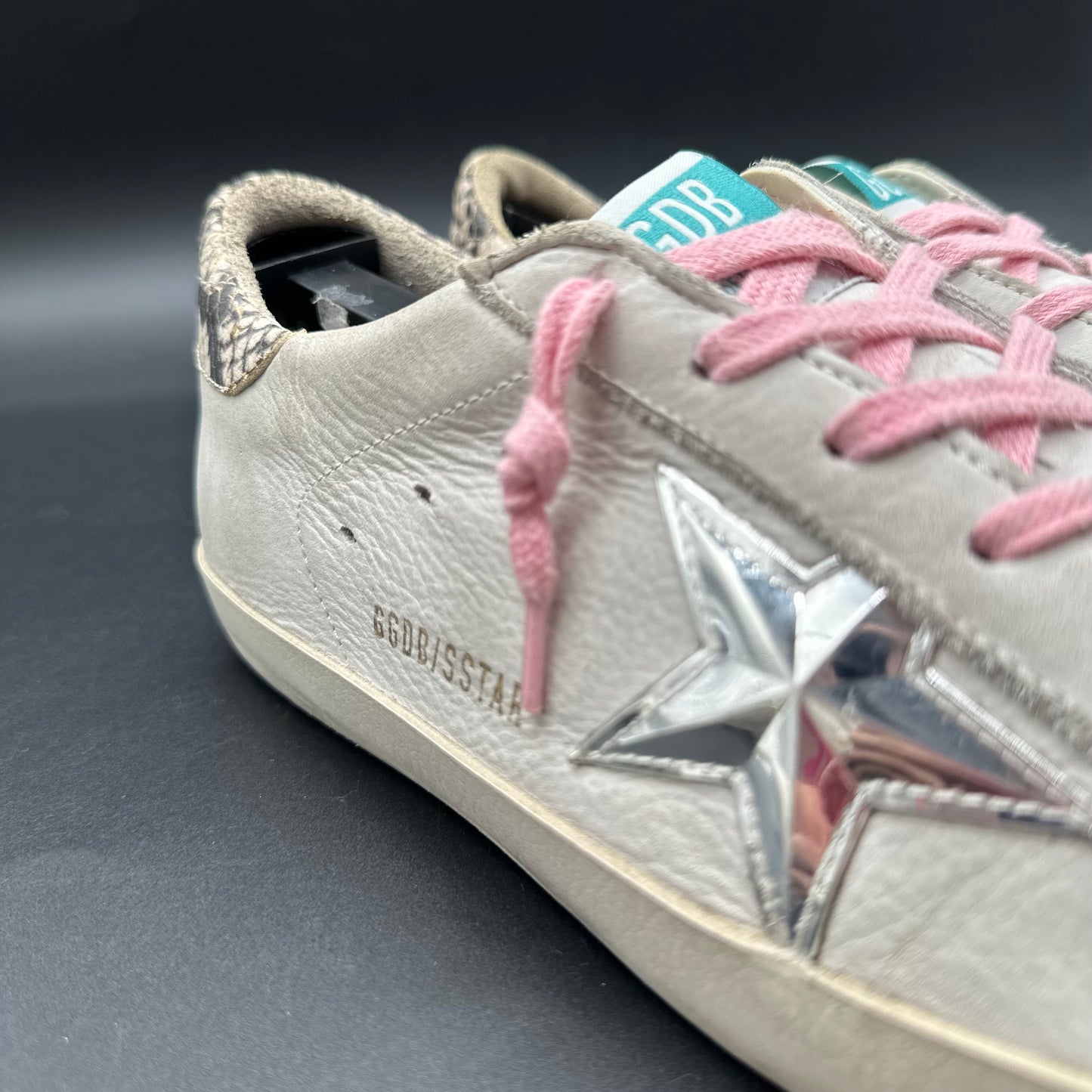 Golden Goose Superstar - Beige Rose Argent Croco C1418