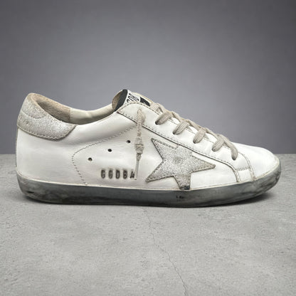 Golden Goose Superstar - Blanc Argent C1205