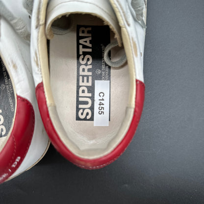 Golden Goose Superstar - Blanc Rouge Argent Paillettes C1455