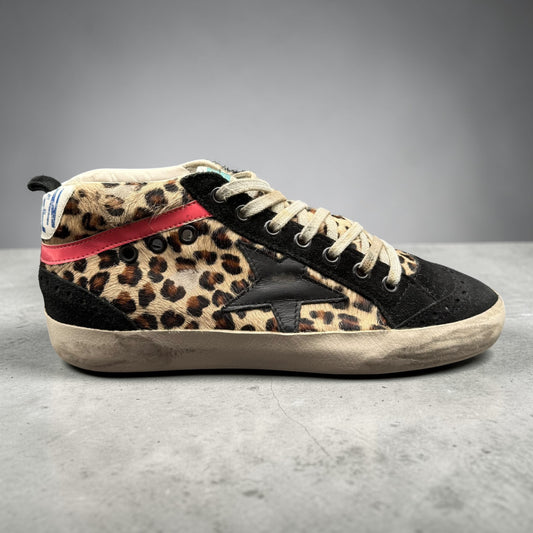 Golden Goose Mid-Star - Noir Léopard C501
