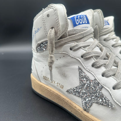 Golden Goose Sky-Star - Blanc Argent Paillettes C1433