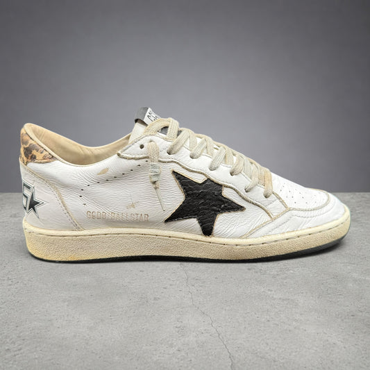 Golden Goose Ballstar - Blanc Noir Léopard J014