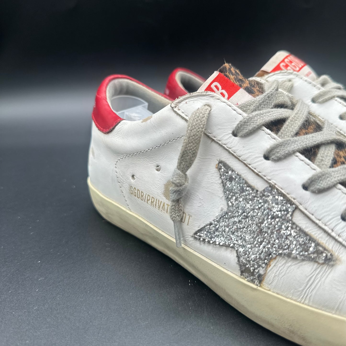 Golden Goose Superstar - Blanc Rouge Léopard Paillettes K43