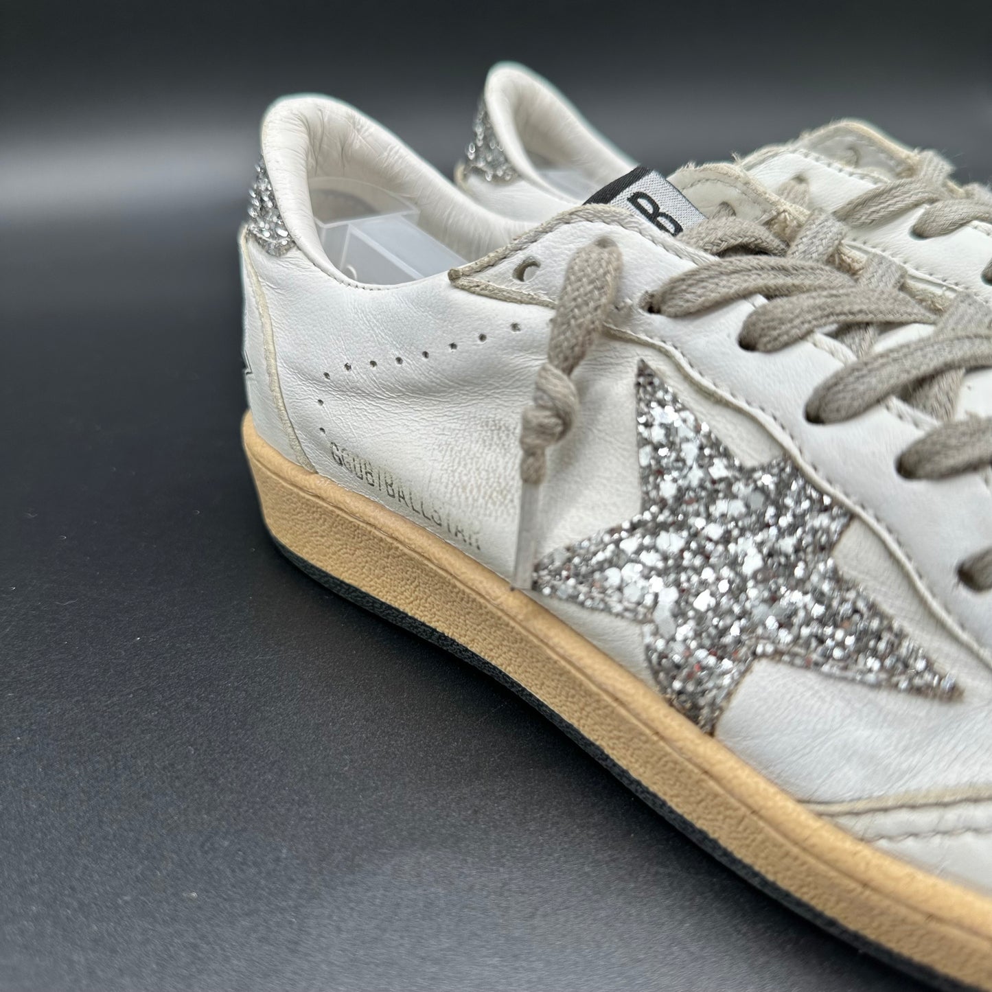 Golden Goose Ballstar - Blanc Argent Paillettes C1289