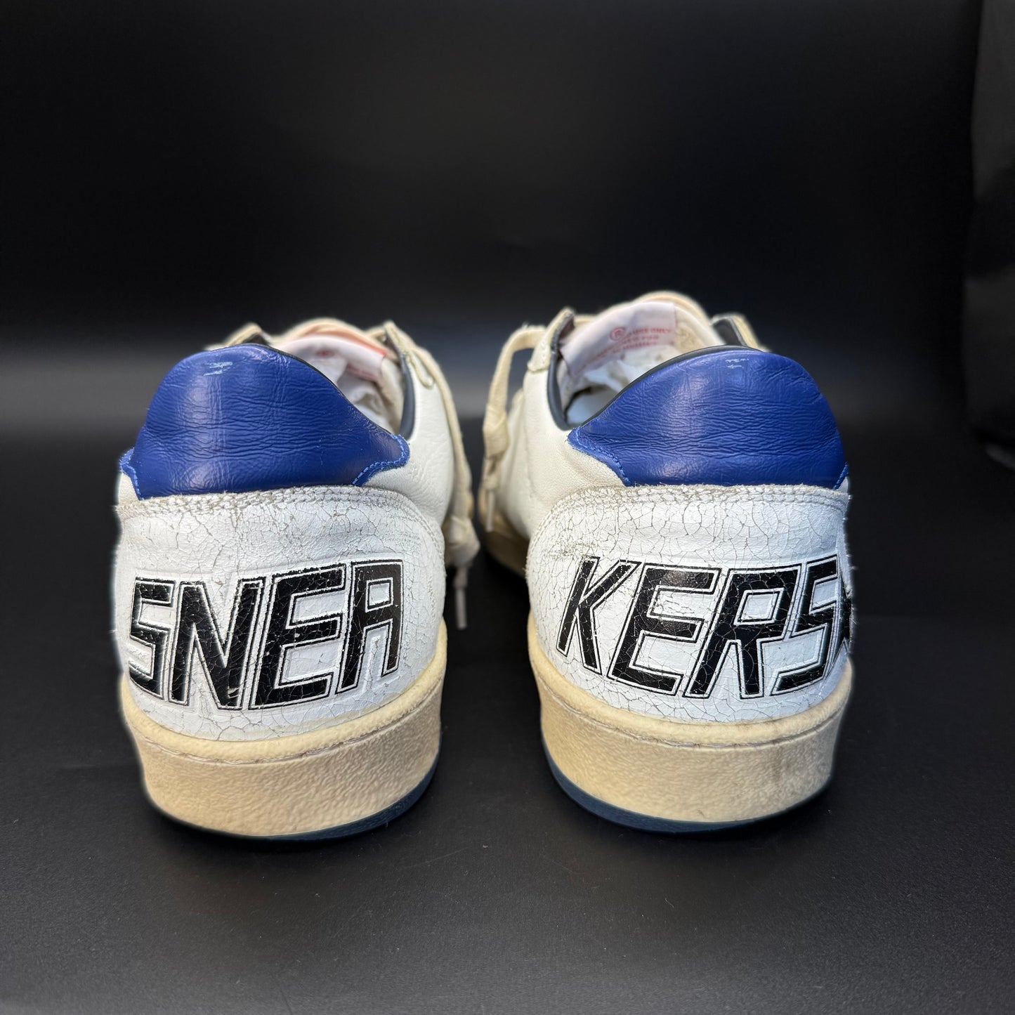 Golden Goose BallStar - Blanc/Bleu marine ◾️