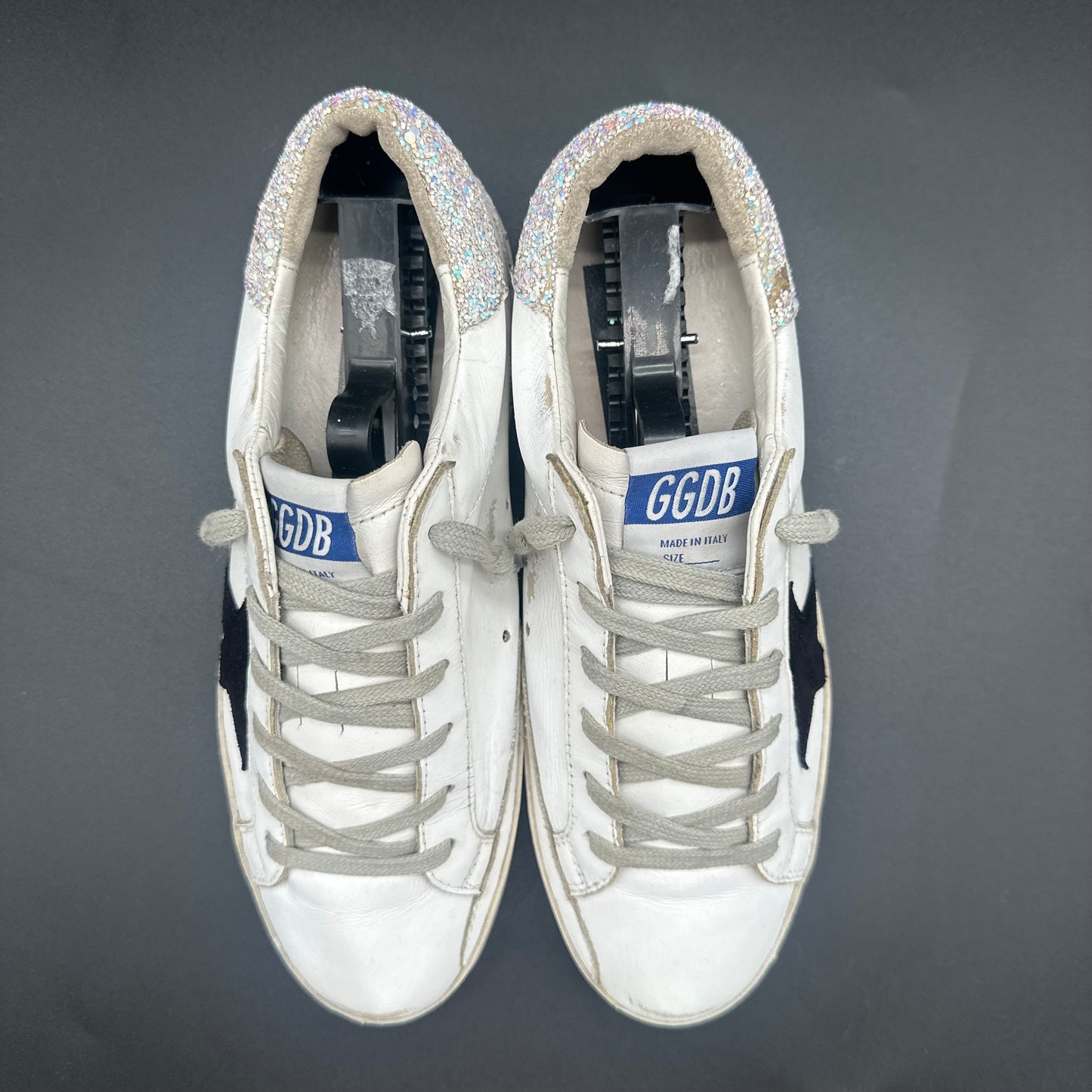Golden Goose Superstar - Blanc Noir Paillettes C1118