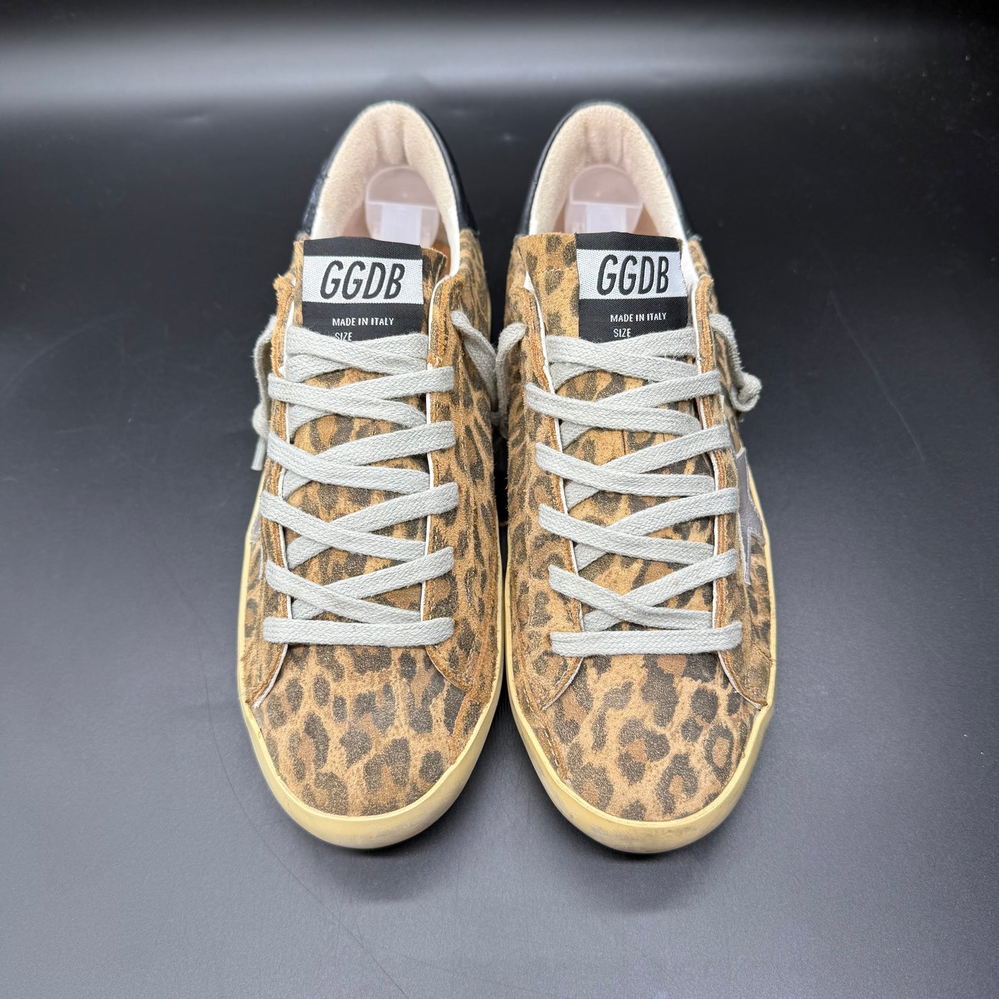 Golden Goose Superstar - Leopard Argenté Noir