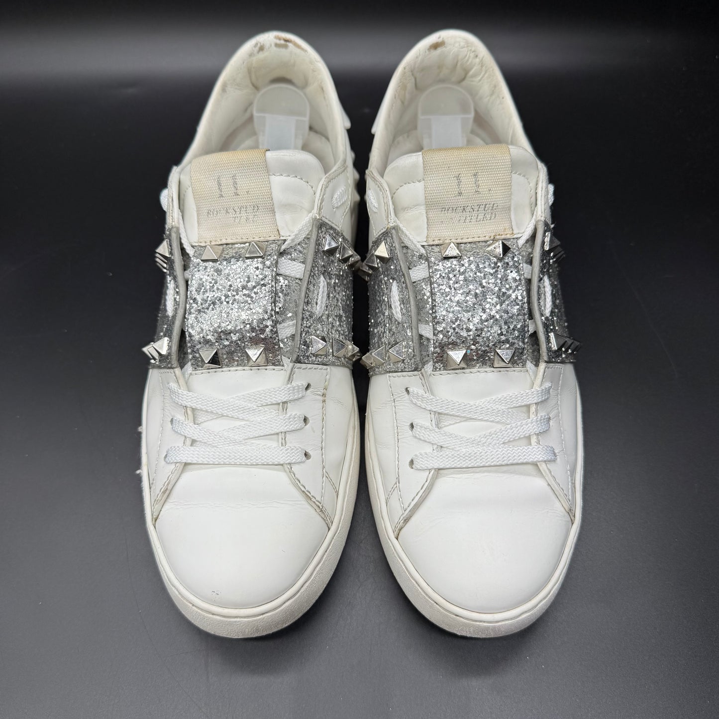 Valentino Open - Blanc Paillette Argenté