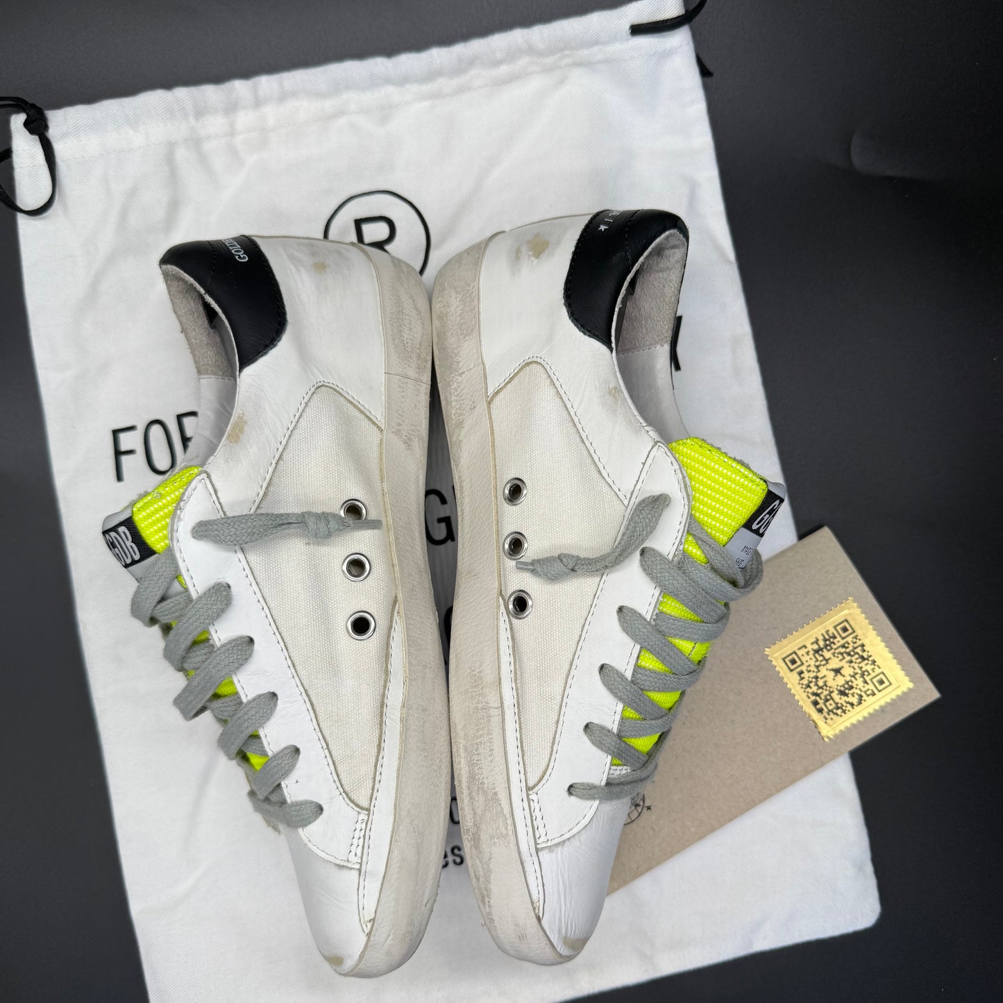 Golden Goose Superstar - Blanc/ FLUO/ Pailettes◼️