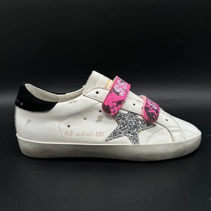 Golden Goose Old-School - Blanc Noir Rose Paillettes C1309