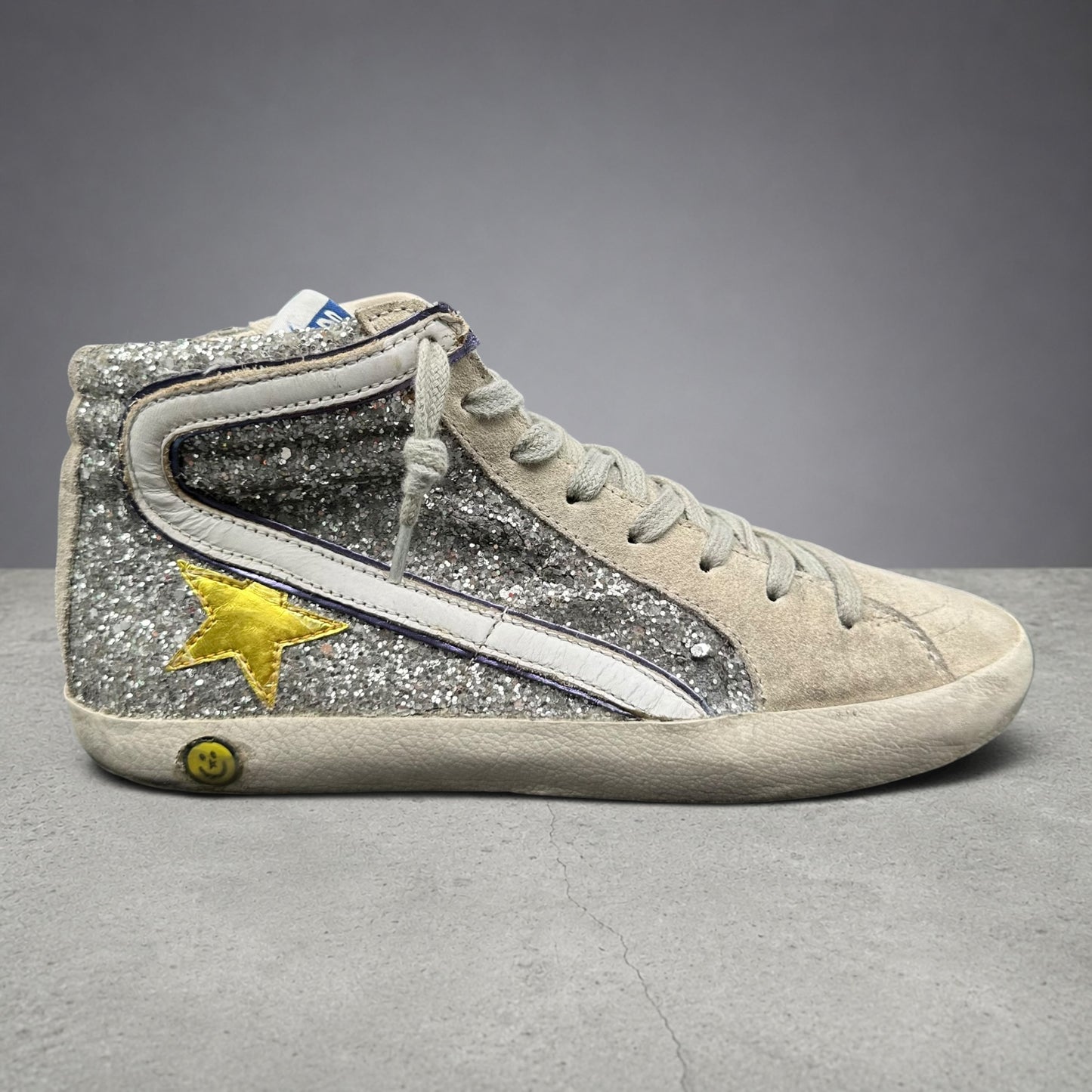 Golden Goose Slide - Paillettes Beige J008