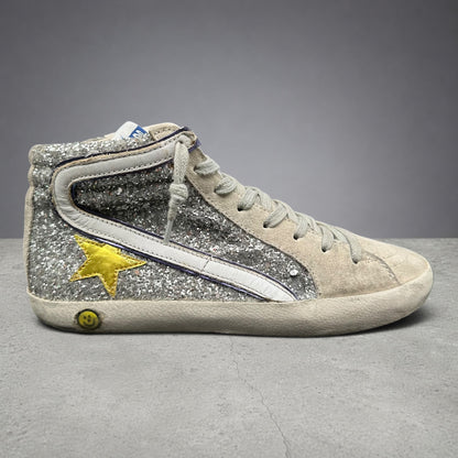 Golden Goose Slide - Paillettes Beige J008