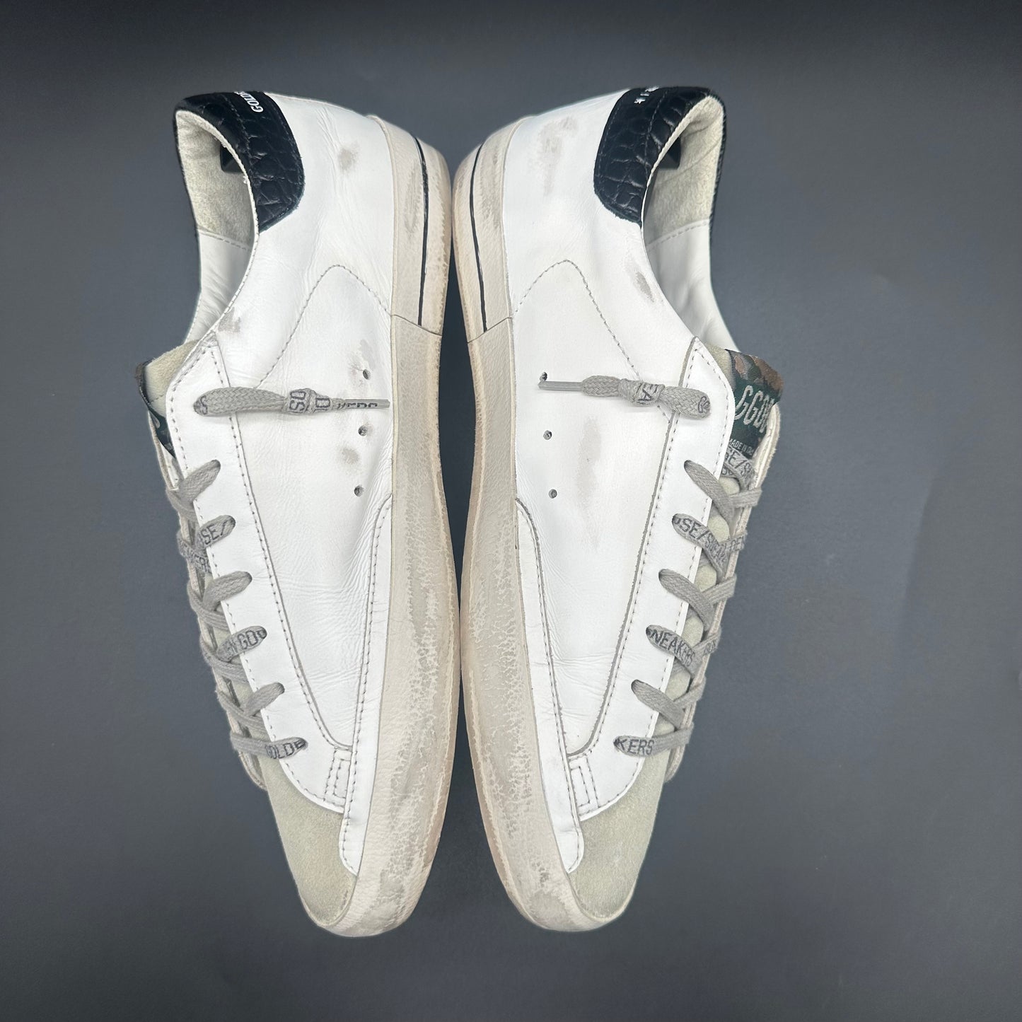 Golden Goose Superstat - Blanc Noir Bleu C1270