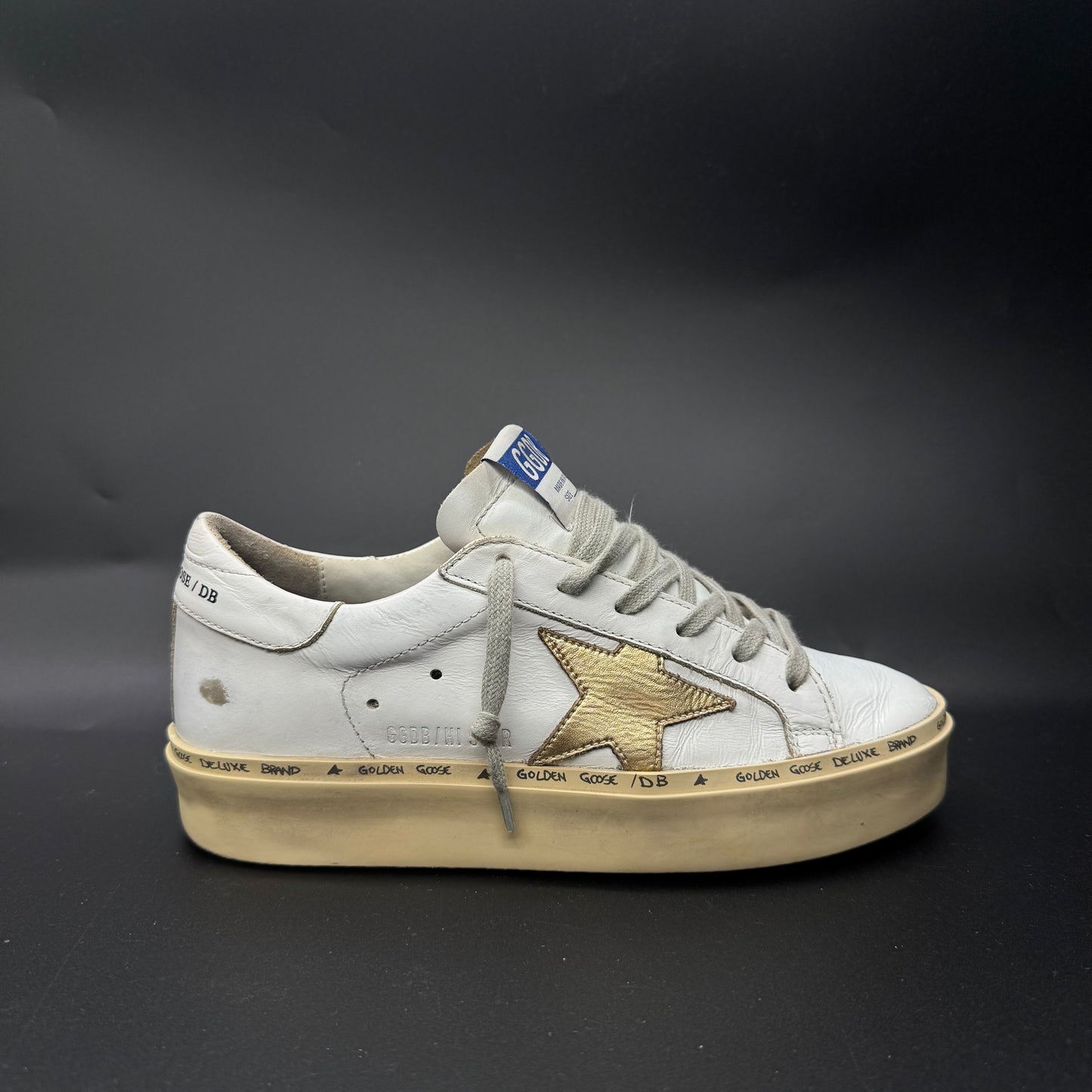 Golden Goose Hi Star - Blanc/ Or ▫️