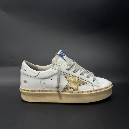 Golden Goose Hi Star - Blanc/ Or ▫️