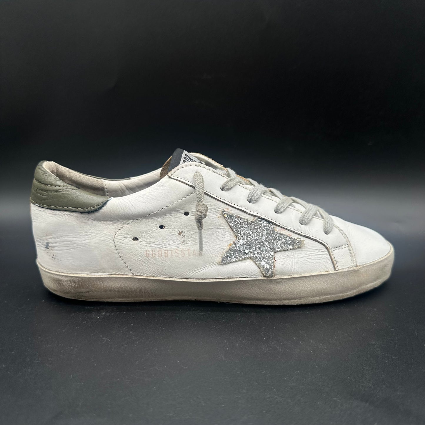 Golden Goose Superstar - Blanc Vert Paillettes C1375