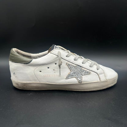 Golden Goose Superstar - Blanc Vert Paillettes C1375
