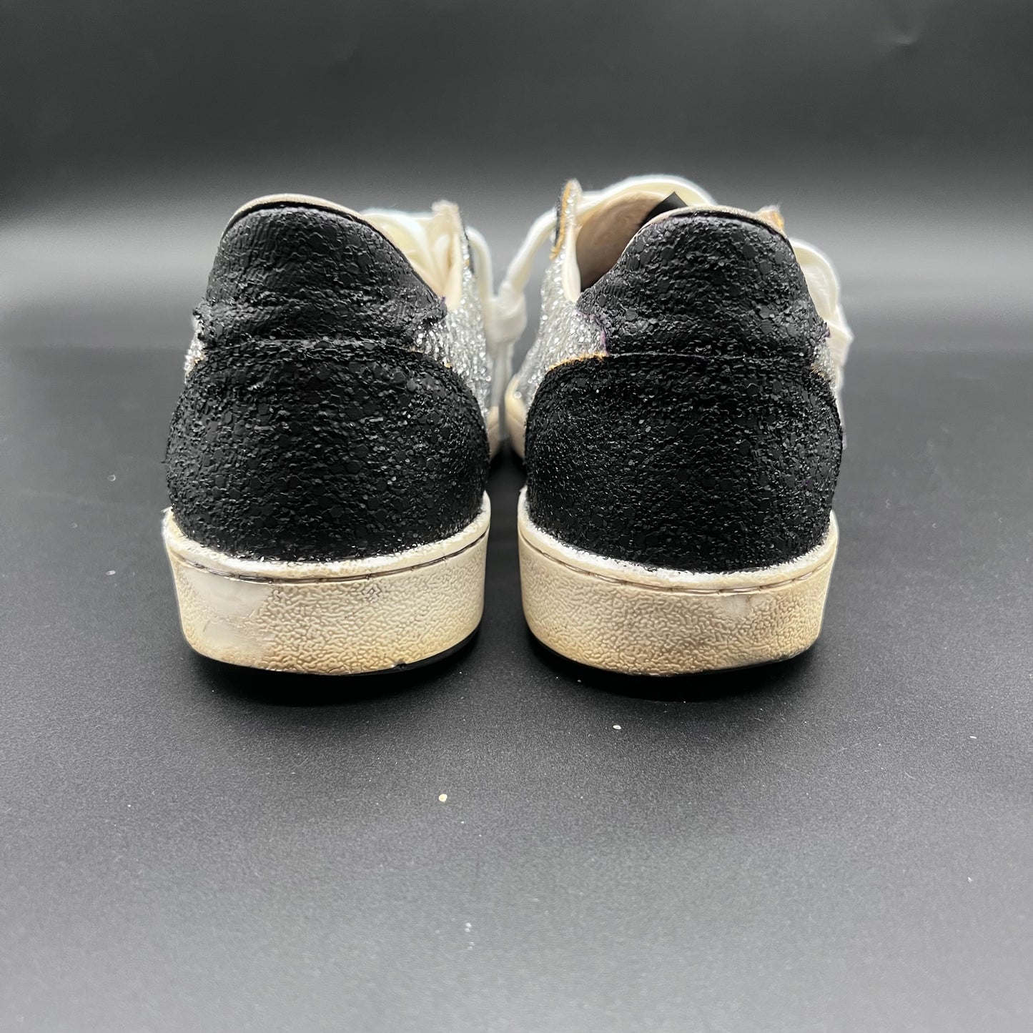 Golden Goose Ballstar - Blanc/Noir/Pailette/Gris K19