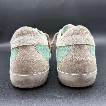 Golden Goose Superstar - Paillette Argent Vert Orange K34