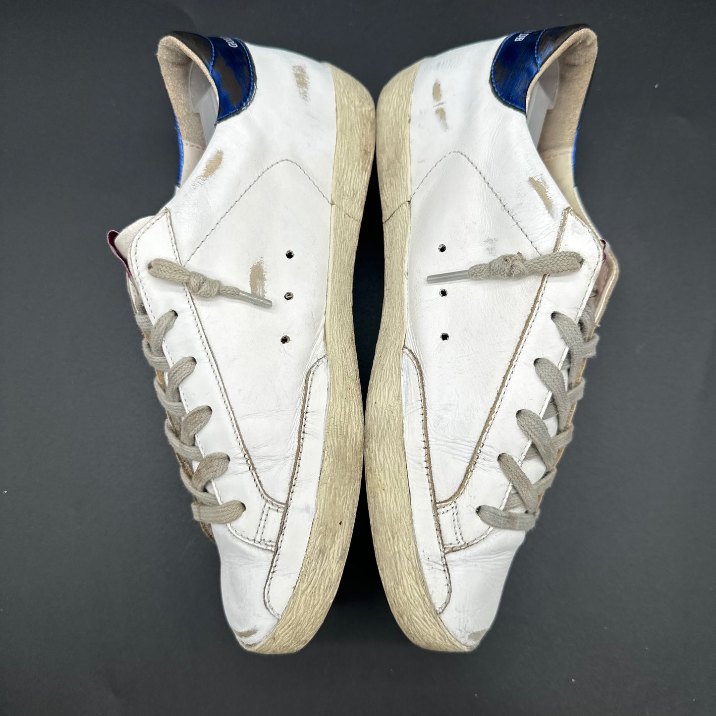 Golden Goose Superstar - Blanc Bleu Or Paillettes C1404