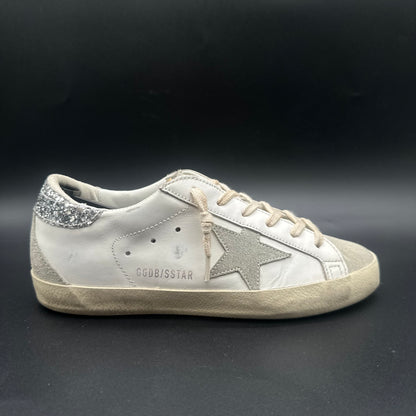 Golden Goose Superstar - Blanc Beige Argent Paillettes C1413