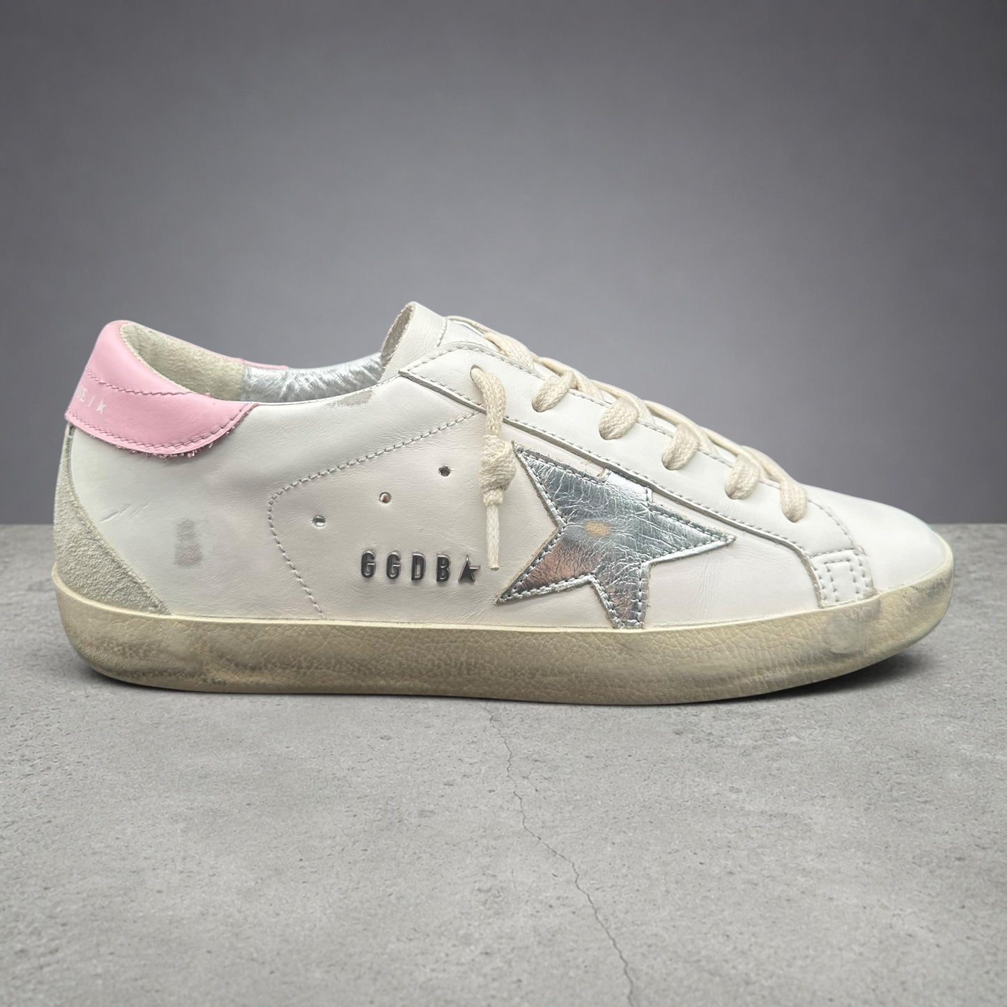 Golden Goose Superstar - Blanc Rose Argent P430