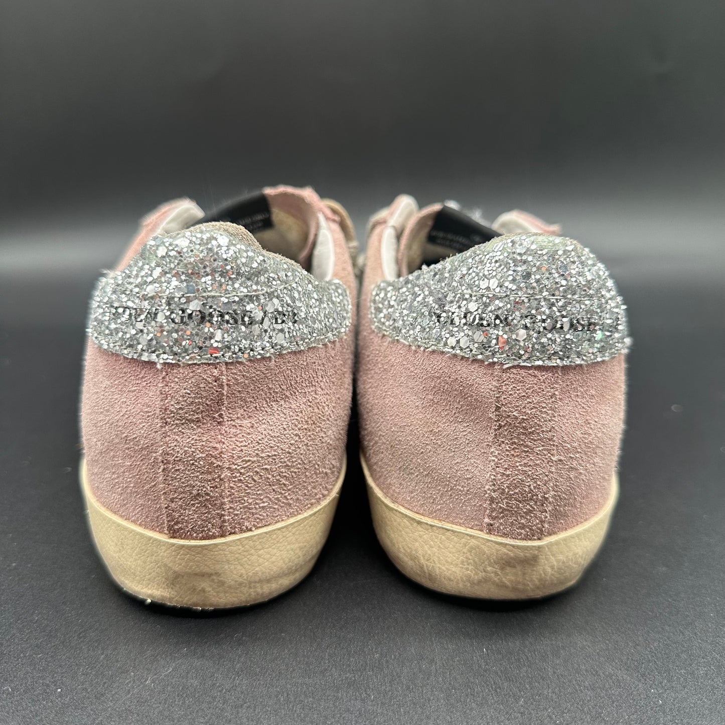 Golden Goose Superstar - Rose Noir Argent Paillettes C1283