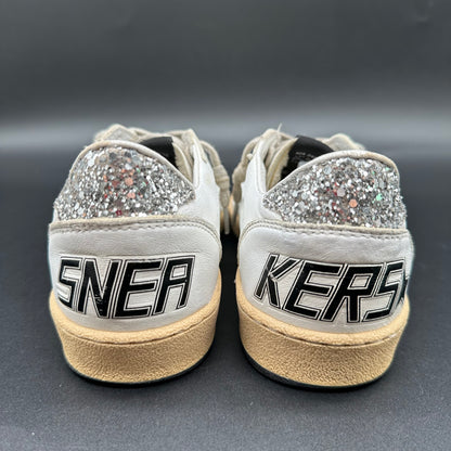 Golden Goose Ballstar - Blanc Argent Paillettes C1289