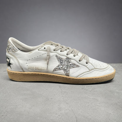 Golden Goose Ballstar - Blanc Argent Paillettes C1390