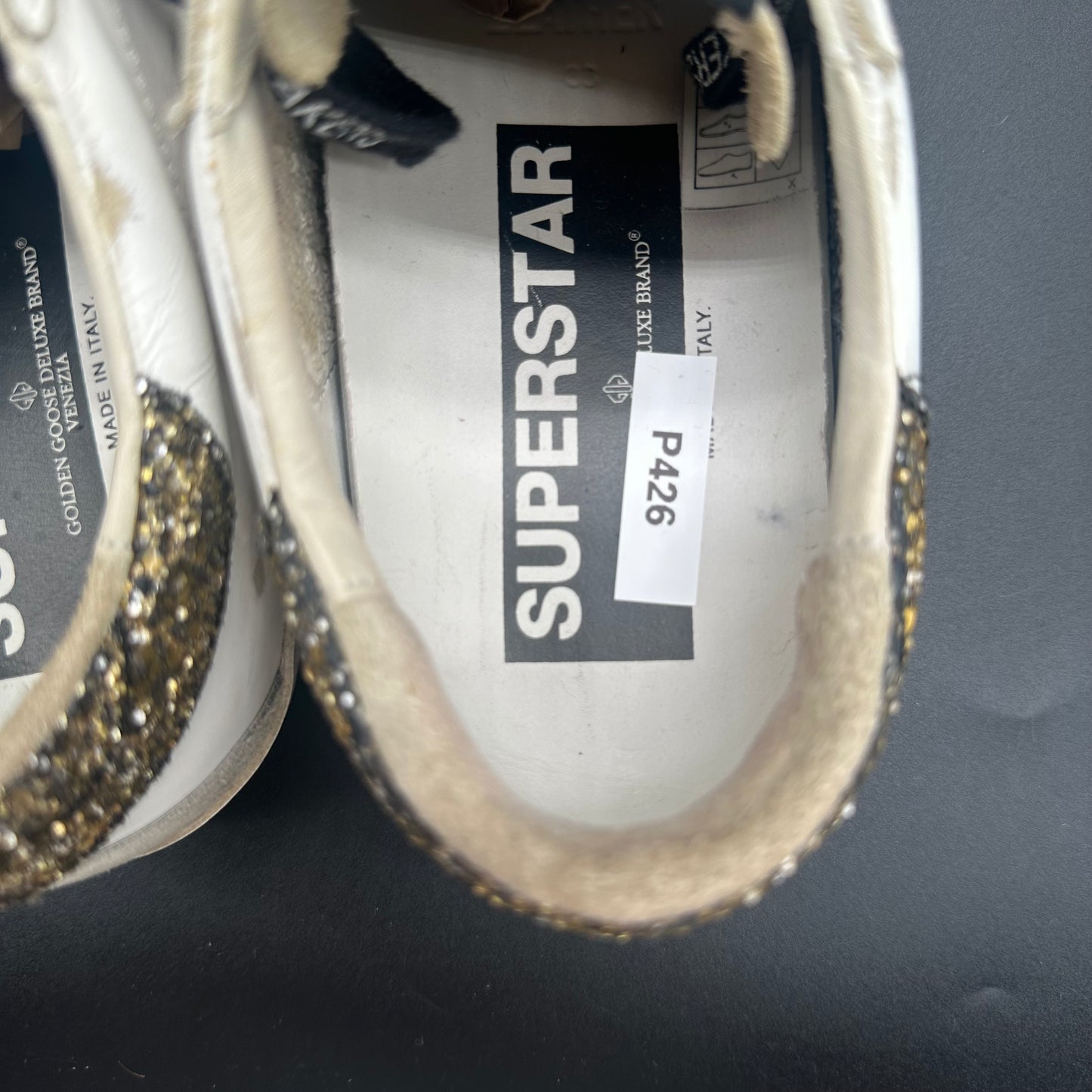 Golden Goose Superstar - Blanc Or Paillettes P426