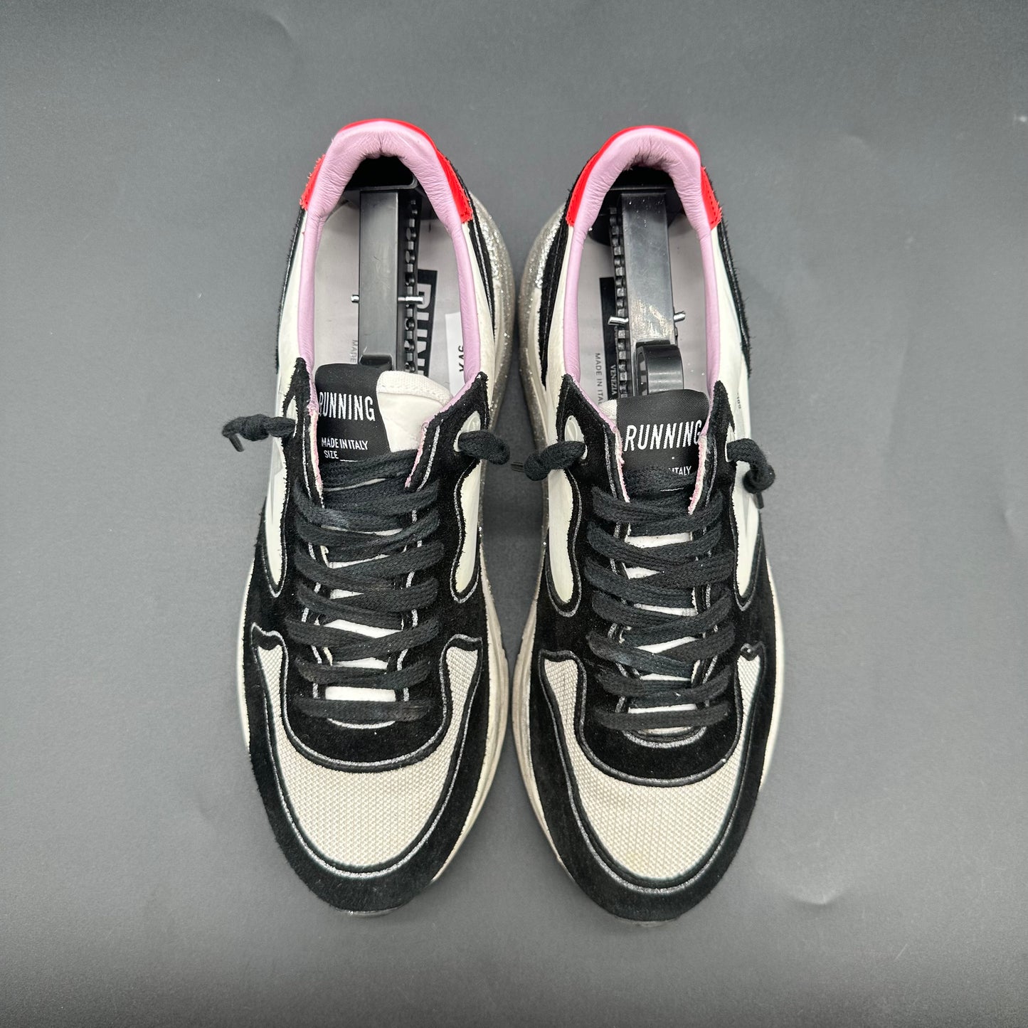 Golden Goose Running - Boanc Rouge Noir Argent Paillettes K46