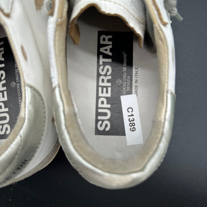 Golden Goose Superstar - Blanc Beige Argent C1389