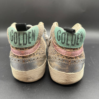 Golden Goose Mid-Star - Leopard Rose Blanc K54