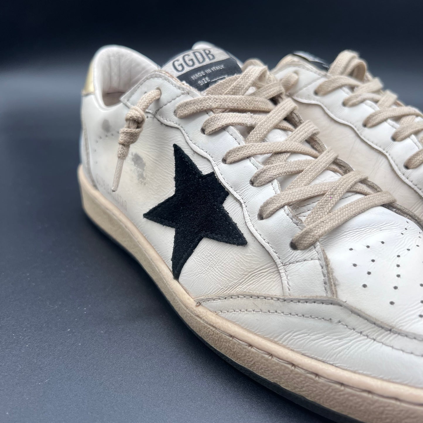 Golden Goose Ballstar - Blanc Bleu Noir Or K20