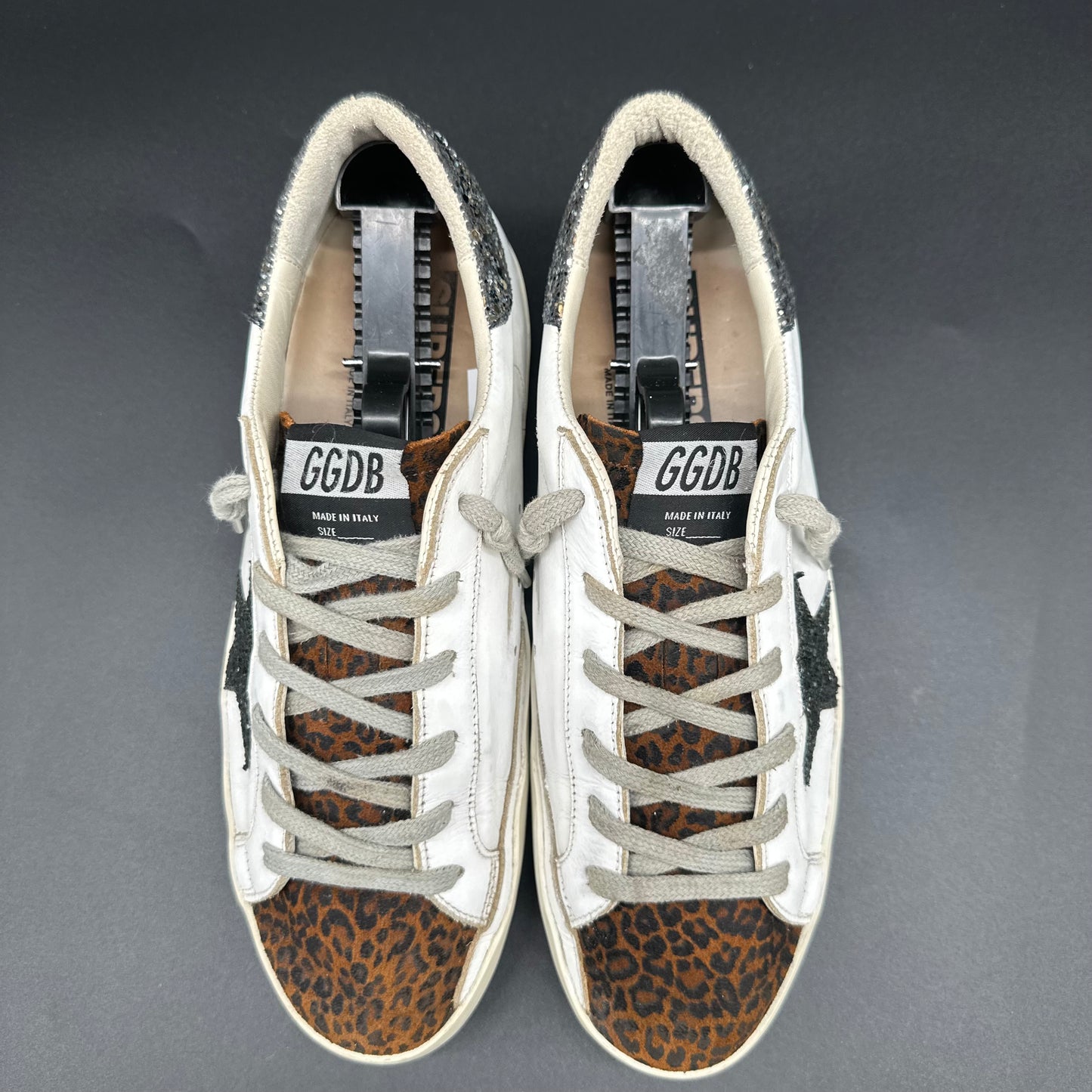 Golden Goose Superstar - Blanc Léopard Paillettes J003