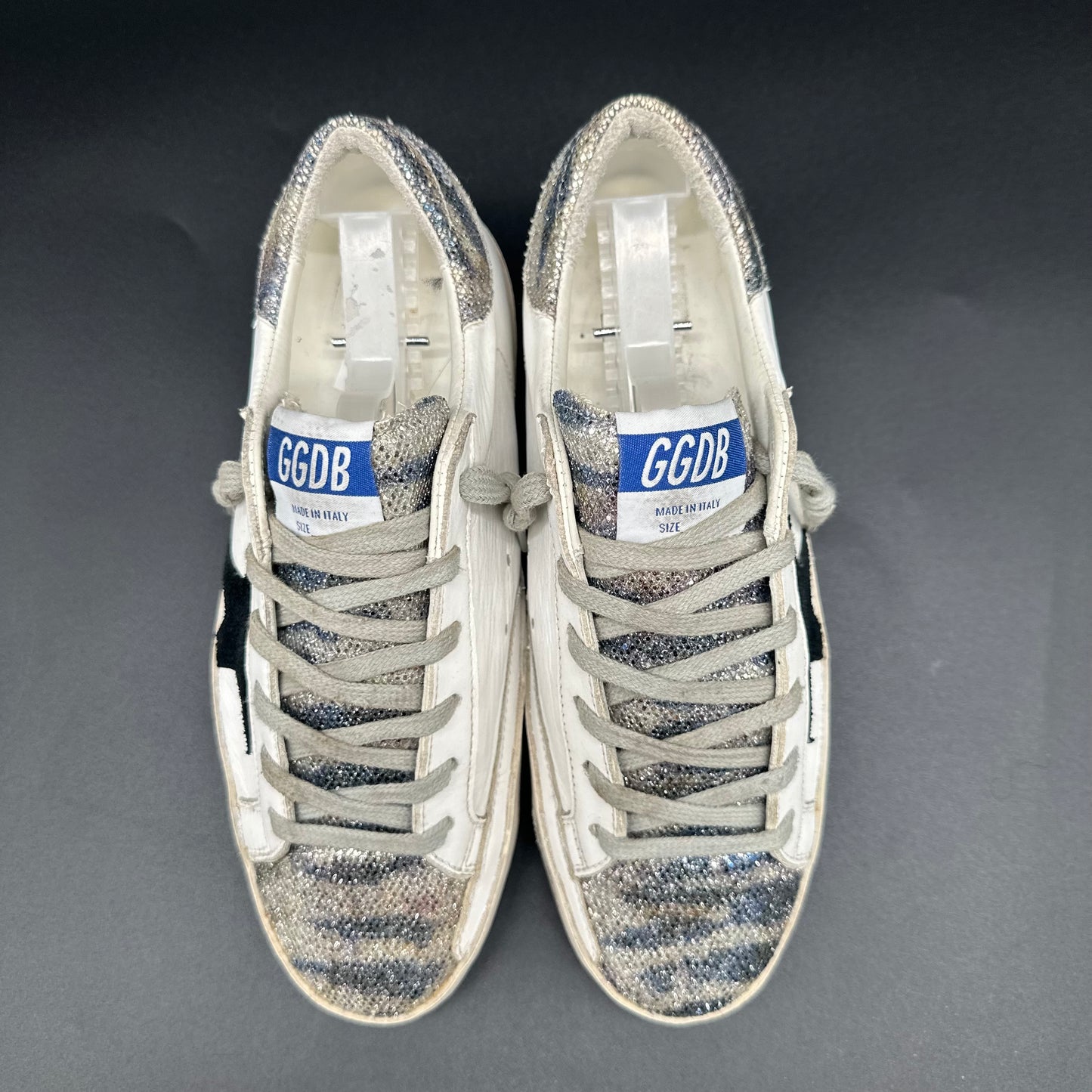 Golden Goose Superstar - Blanc Noir Paillettes C1141
