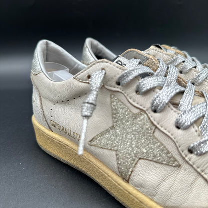 Golden Goose Ballstar - Blanc Argent Paillettes C1306