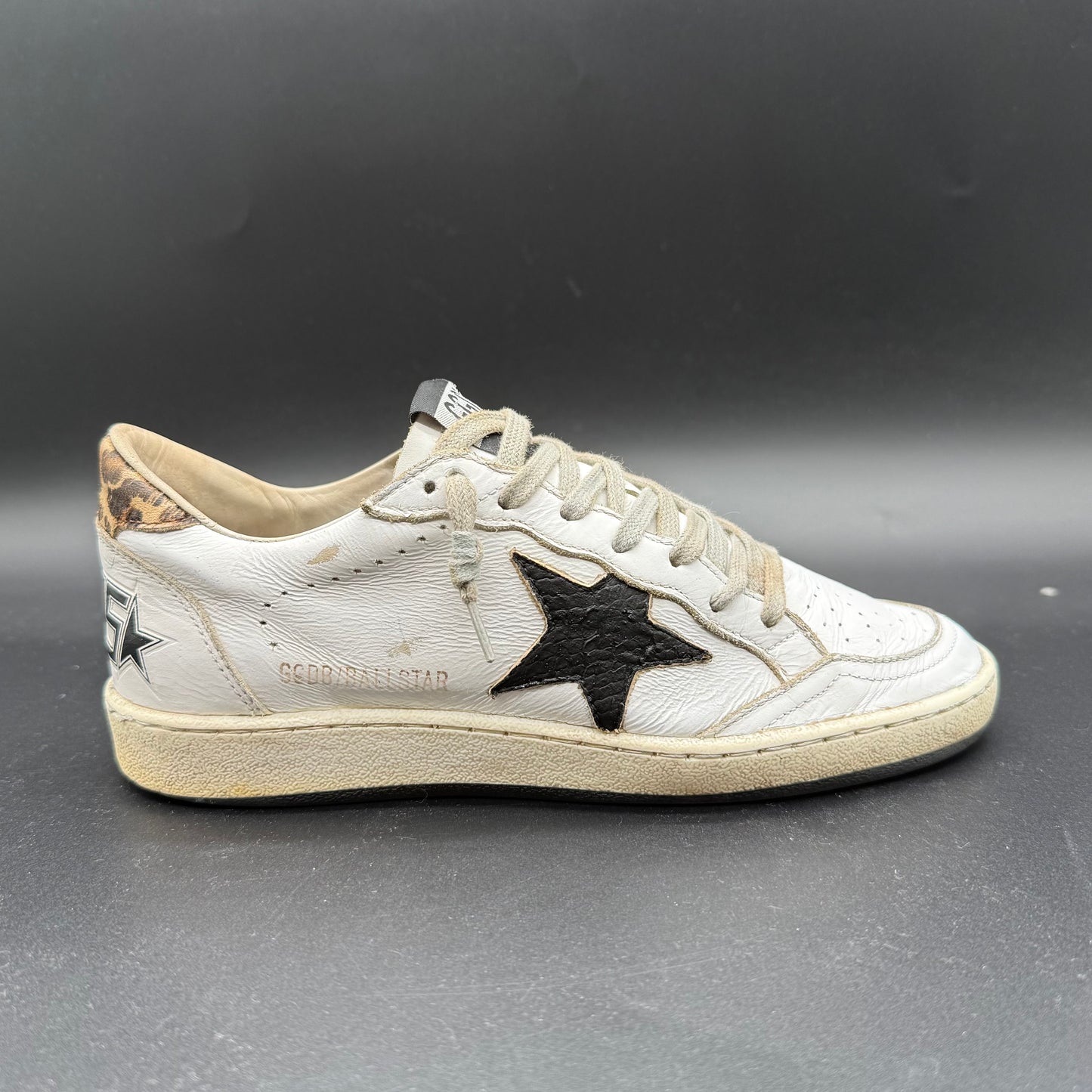Golden Goose Ballstar - Blanc Noir Léopard J014