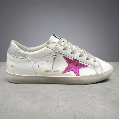 Golden Goose Superstar - Blanc Rose Argent C1280