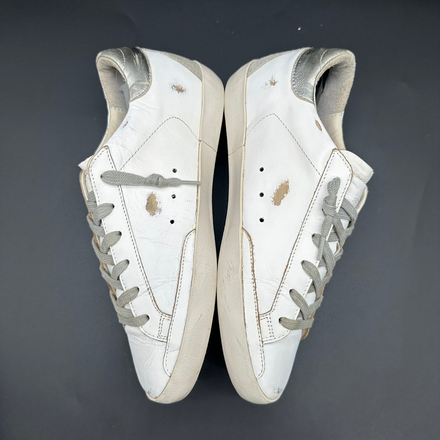 Golden Goose Superstar - Blanc Beige Argent C1389