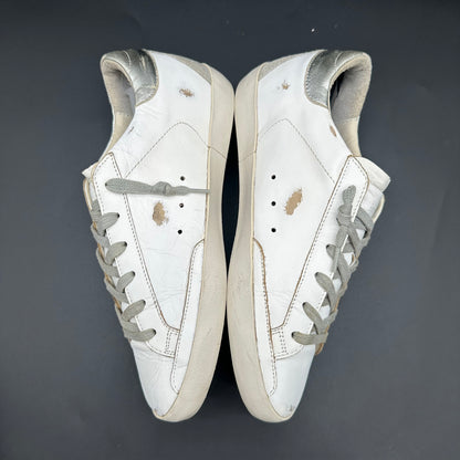 Golden Goose Superstar - Blanc Beige Argent C1389