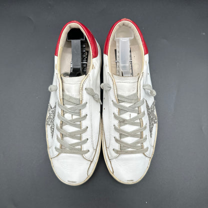 Golden Goose Superstar - Blanc Rouge Argent Paillettes C1455