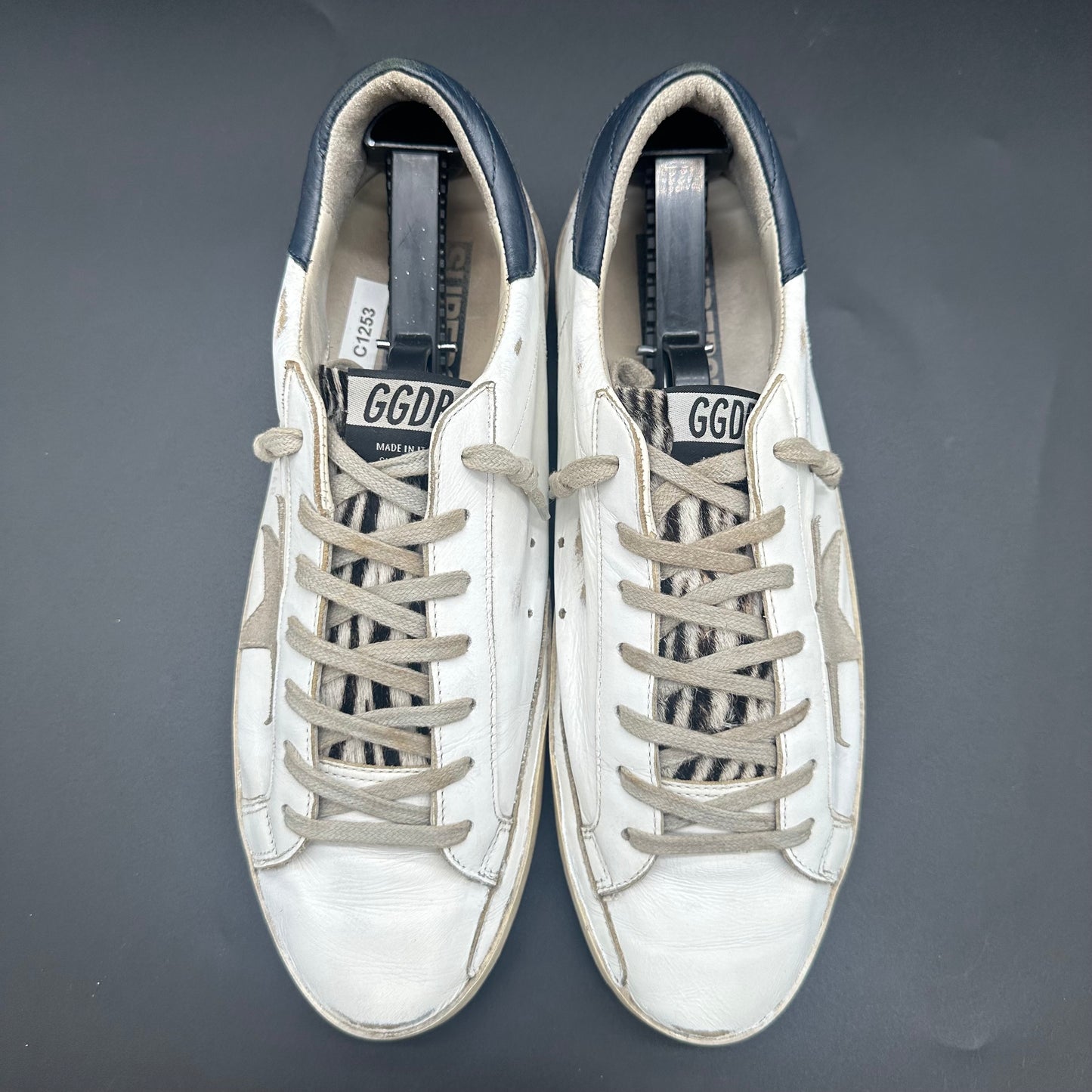 Golden Goose Superstar - Blanc Bleu Zèbre C1253