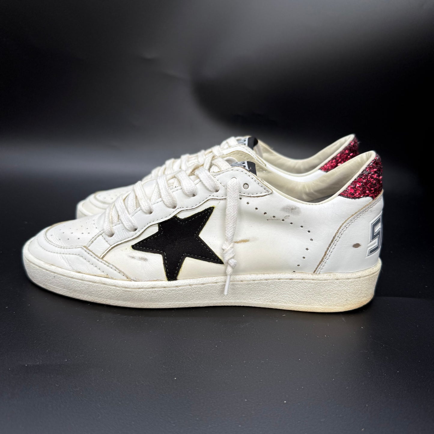 Golden Goose Ballstar - Noir/Blanc/Pailettes ◾️