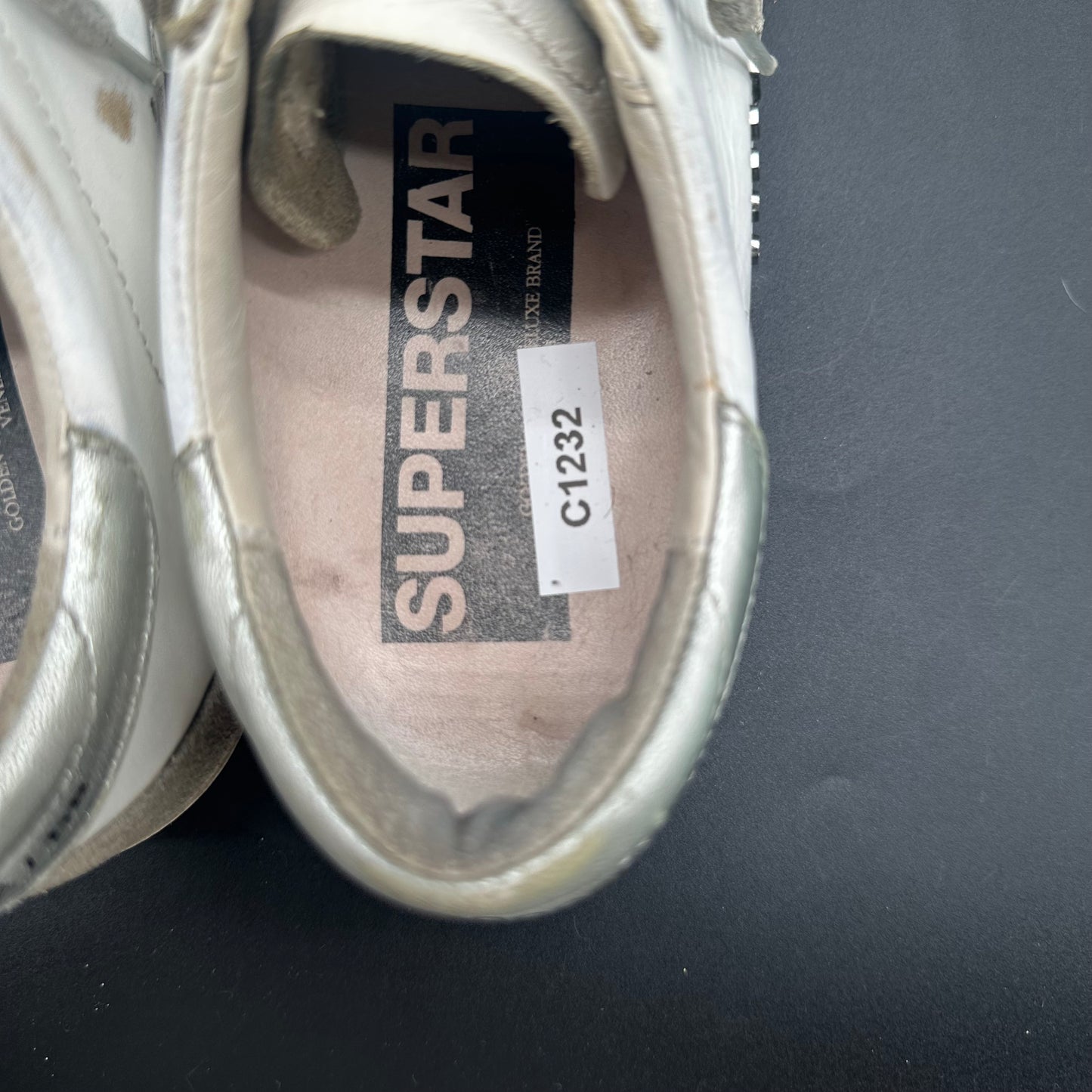 Golden Goose Superstar - Blanc Beige Argent C1232